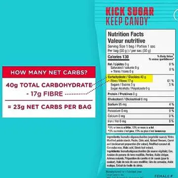 SmartSweets Sweet Fish, Candy with Low Sugar (3g), Low Calorie (130), No Artificial Sweeteners, Plant-Based, Gluten-Free, Non-GMO, Healthy Snack for Kids & Adults, 50g (Pack of 12)