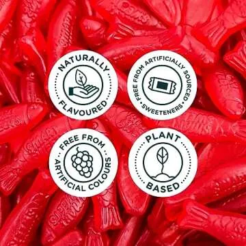 SmartSweets Sweet Fish, Candy with Low Sugar (3g), Low Calorie (130), No Artificial Sweeteners, Plant-Based, Gluten-Free, Non-GMO, Healthy Snack for Kids & Adults, 50g (Pack of 12)