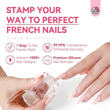 Saviland French Tip Nail Stamper Kit - Easy Nail Art Tool