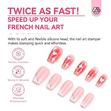Saviland French Tip Nail Stamper Kit - Easy Nail Art Tool