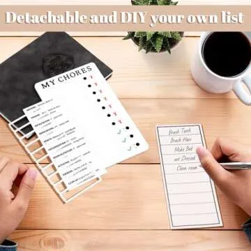 2 Pieces Portable Chore Chart Memo Boards - 4.7x7.9 Inch Detachable Message Board RV Checklist Daily Affairs for Home Travel Planning Reminder Tool to Do List