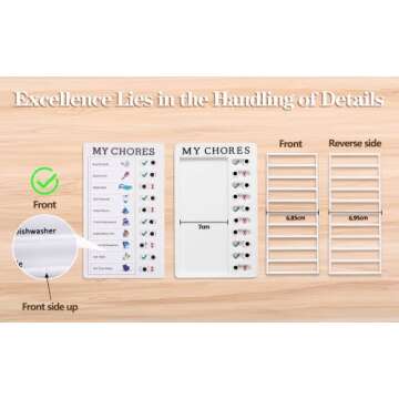 2 Pieces Portable Chore Chart Memo Boards - 4.7x7.9 Inch Detachable Message Board RV Checklist Daily Affairs for Home Travel Planning Reminder Tool to Do List