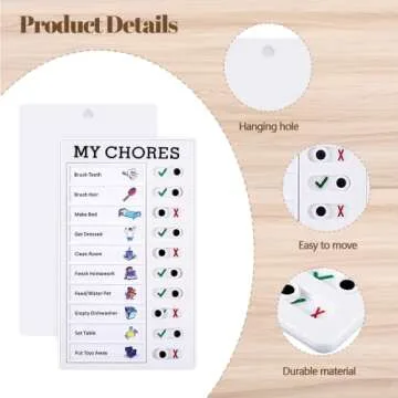 2 Pieces Portable Chore Chart Memo Boards - 4.7x7.9 Inch Detachable Message Board RV Checklist Daily Affairs for Home Travel Planning Reminder Tool to Do List