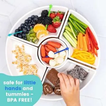 Stix by Lunch Punch - Rainbow 7 Pieces Food Picks for Kids Cute Star Picks for Bento Box Reusable Fun Toddler Food Picks Bento Accessories Mini Food Picks for Sandwich, Fruit, Party Supplies