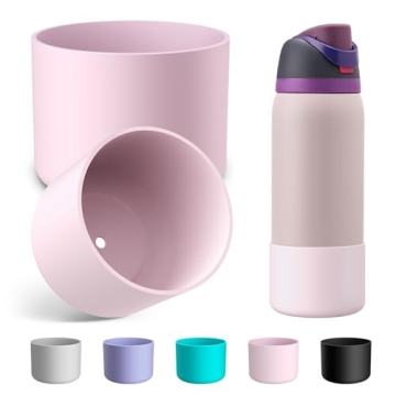 Alwenid 2PCS Silicone Water Bottle Boot for Owala 32 Oz, Anti-Slip Protective Sleeve Bottom Bumper P...