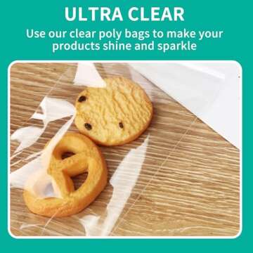 iMailer - 200 Count - 4" x 6" Self Sealing Cellophane Bags- Clear Small Poly Bags for Cookie, Treats, Party Favors, Photo, Jewelry