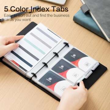 deli Business Card Book Holder, Business Card Organizer, Name Card Book Holder, Portable Office Busi...