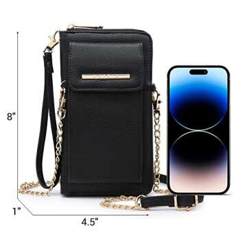 Dasein Crossbody Bag Phone Purse Handbag for Women Shoulder Bag Credit Card Wristlet Wallet with Multi Pockets