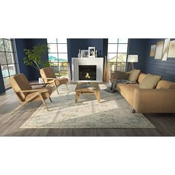 Momeni Anatolia Wool and Nylon Area Rug - Elegant Design in Soft Colors