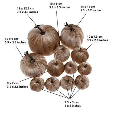 Gresorth Velvet Pumpkins for Fall Decor - 12pcs