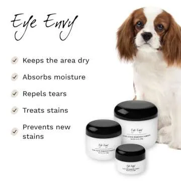 Eye Envy Tear Stain Remover Powder for Dogs and Cats - 100% Natural, Safe, Made in USA