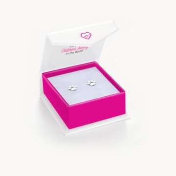 925 Sterling Silver Polished Dog Paw Screw Back Earrings For Little Girls, Preteens & Teens - A Girls Furry Best Friend Screw Back. Earrings - Sweet Dog Shaped Girl Earrings For Young Girls