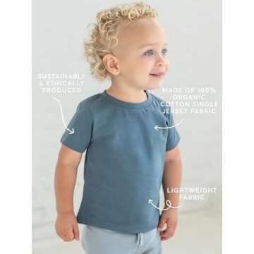 Colored Organics Organic Cotton Kids Short Sleeve Tee Shirt