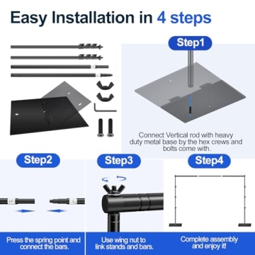 EMART Adjustable Backdrop Stand for Events and Photography