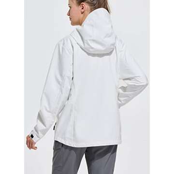 BALEAF Lightweight Hooded Waterproof Rain Jacket for Women