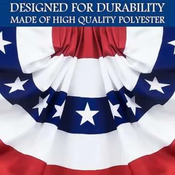 SURCVIO USA Pleated Fan Flag - 3 Pack Patriotic Decor