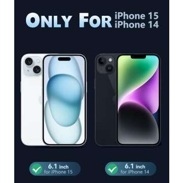 FNTCASE for iPhone 15 Case Matte: for iPhone 14 Case Magnetic Frosted Translucent Slim Shockproof Ce...