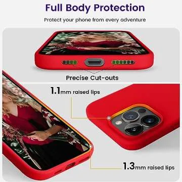 OTOFLY Designed for iPhone 14 Pro Max Case, Silicone Shockproof Slim Thin Phone Case for iPhone 14 Pro Max 6.7 inch (Red)