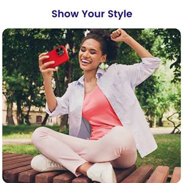 OTOFLY Designed for iPhone 14 Pro Max Case, Silicone Shockproof Slim Thin Phone Case for iPhone 14 Pro Max 6.7 inch (Red)