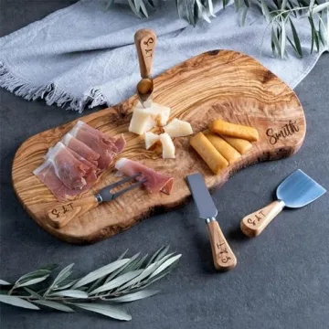 Personalized Olive Wood Charcuterie Board for Weddings