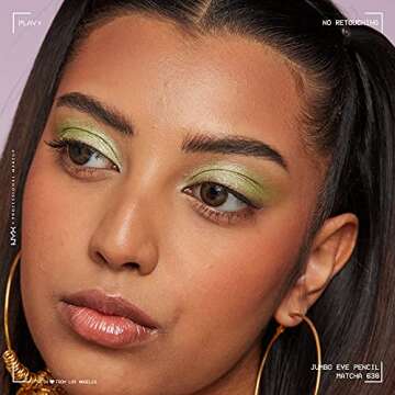 NYX PROFESSIONAL MAKEUP Jumbo Eye Pencil, Blendable Eyeshadow Stick & Eyeliner Pencil - Matcha (Gree...