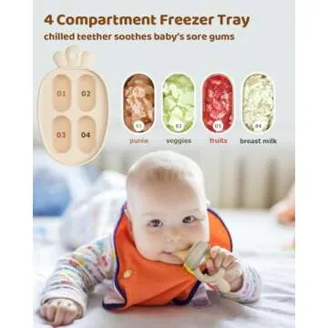 Baby Fruit Feeder & Freezer Tray Combo - Safe & Versatile