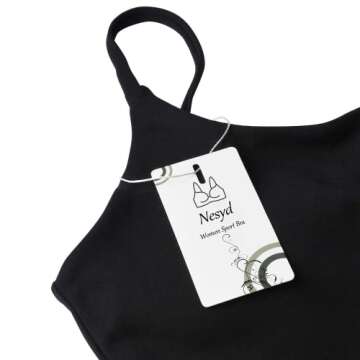 Nesyd Women's Padded Sports Bra for Yoga and Gym