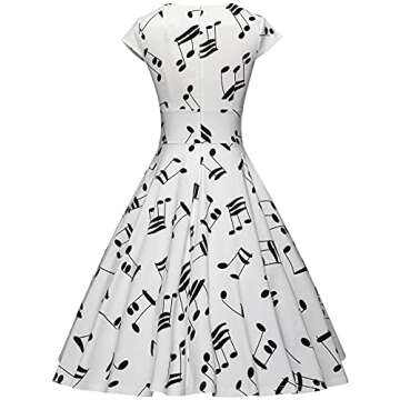 GownTown Women's Audrey Hepburn Style Vintage 1950s Swing Dress for Special Occasions