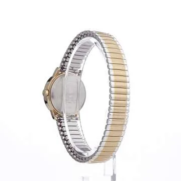 Timex Women's Easy Reader 25mm Watch – Two-Tone Case White Dial with Extra-Long Two-Tone Expansion Band