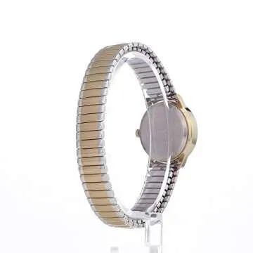 Timex Women's Easy Reader 25mm Watch – Two-Tone Case White Dial with Extra-Long Two-Tone Expansion Band