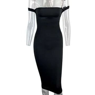 Stylish GOBLES Off The Shoulder Bandage Dress for Women