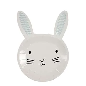 Meri Meri Bunny Plates for Kids' Parties and More