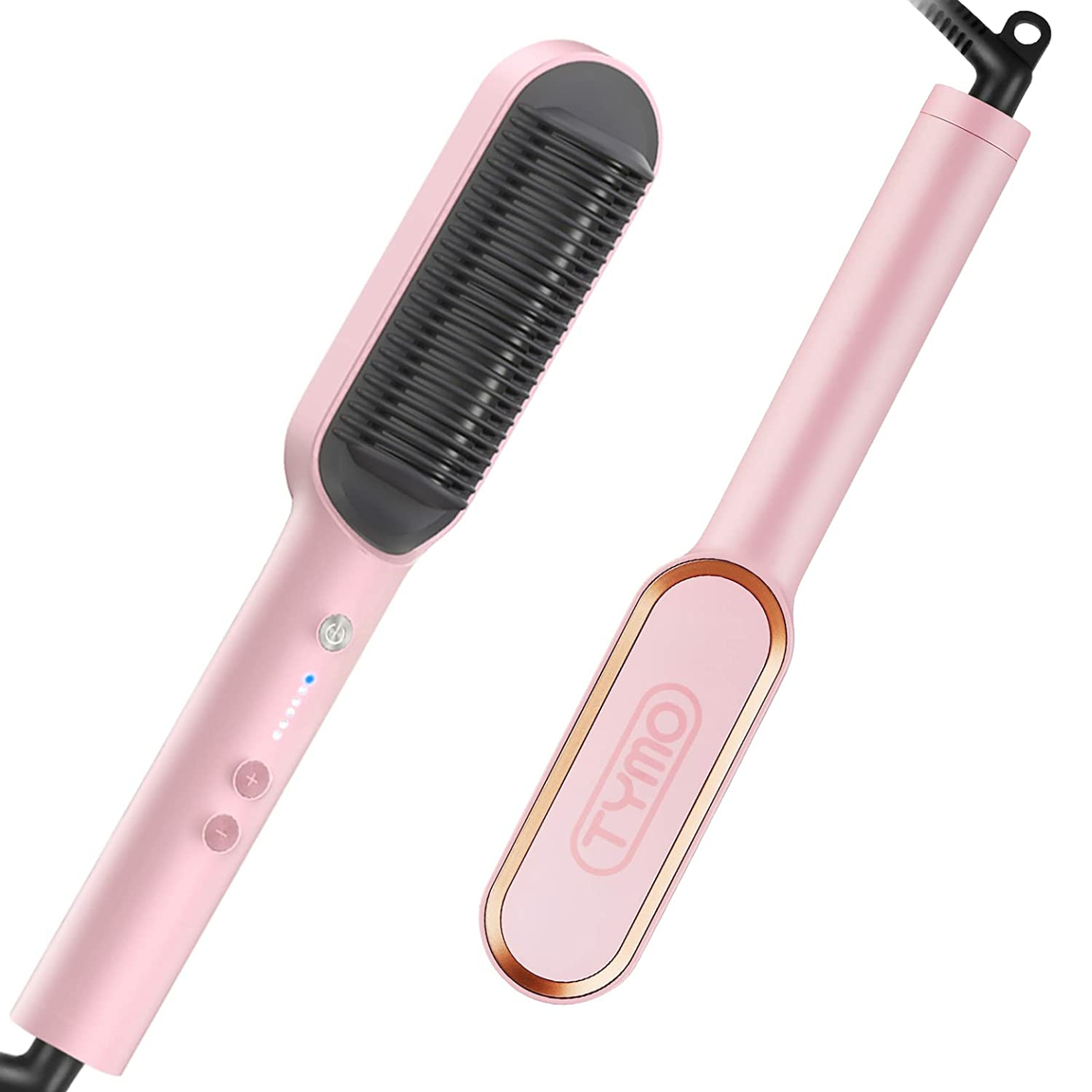 TYMO Pink Hair Straightener Brush with Comb