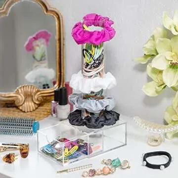 Talltoise Scrunchie Holder with Storage Drawer for VSCO Girls and Teens, Organize Hair Accessories - 11 in