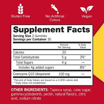 Qunol CoQ10 Gummies, CoQ10 100mg, Delicious Gummy Supplements, Helps Support Heart Health, Vegan, Gluten Free, Ultra High Absorption, 2 Month Supply (60 Count, Pack of 2)