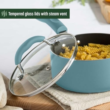 Goodful Ceramic Nonstick Cookware Set - Eco-Friendly & Safe