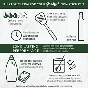 Goodful Ceramic Nonstick Cookware Set - Eco-Friendly & Safe