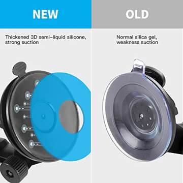 Smatree Double Suction Cup Mount for Gopro and DJI OSMO Action Camera - Greater Suction Power