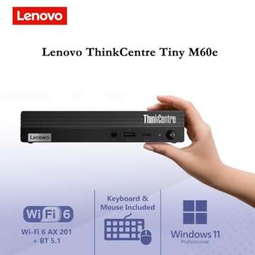 Lenovo ThinkCentre Business Mini Desktop, Intel Core Processor, 32GB RAM, 2TB SSD, DisplayPort, HDMI...