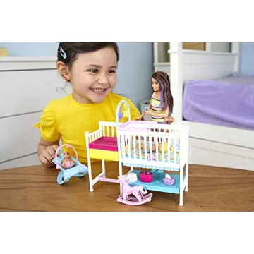 Barbie Skipper Nap 'n' Nurture Nursery Set for Kids