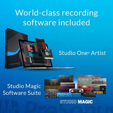 PreSonus AudioBox 96 25th Anniversary Studio Ultimate Bundle Complete Recording Kit with Studio One Artist DAW Software