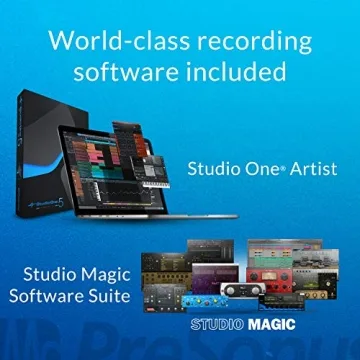 PreSonus AudioBox 96 25th Anniversary Studio Ultimate Bundle Complete Recording Kit with Studio One Artist DAW Software