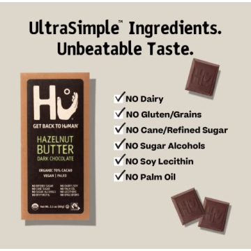 Hu Hazelnut Butter Chocolate Bars 6 Pack for Guilt-Free Indulgence