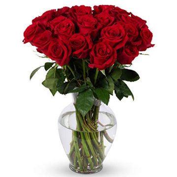Stunning 24 Stem Red Roses in Elegant Vase - Perfect Gift for Any Occasion
