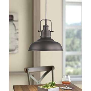 zeyu Farmhouse Pendant Light - Industrial Vintage Style 11-inch