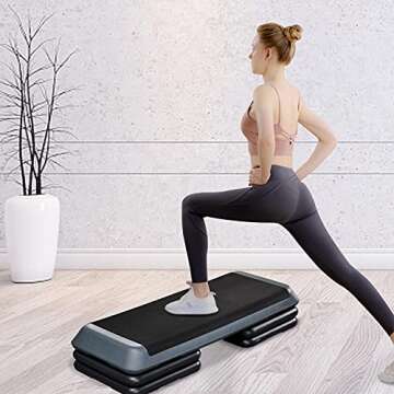 Yaheetech Aerobic Stepper: Adjustable Height Step Platform for All Fitness Levels