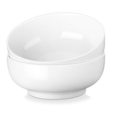 MALACASA Elegant Large Serving Bowls Set of 2 - 60 OZ (8"), Perfect for Salads, Pasta, and More!