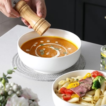 MALACASA 2-Piece Salad Bowls for Stylish Cuisine