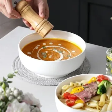 MALACASA 2-Piece Salad Bowls for Stylish Cuisine