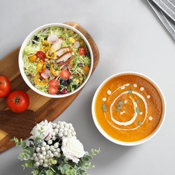 MALACASA 2-Piece Salad Bowls for Stylish Cuisine